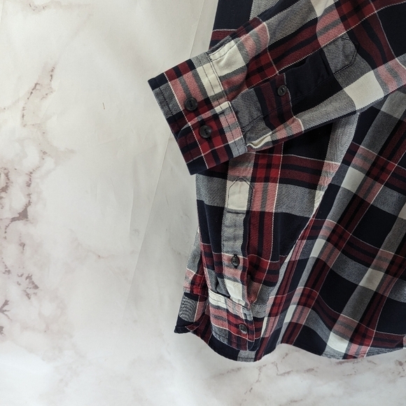 LRL Ralph Lauren Shirt Mens Large Red Black White Plaid Button Up Long Sleeve - Picture 9 of 11